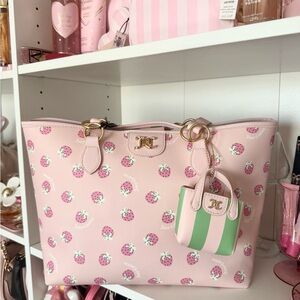 Juicy Couture “Fun In The Sun” Pink Tote with Strawberry Pattern